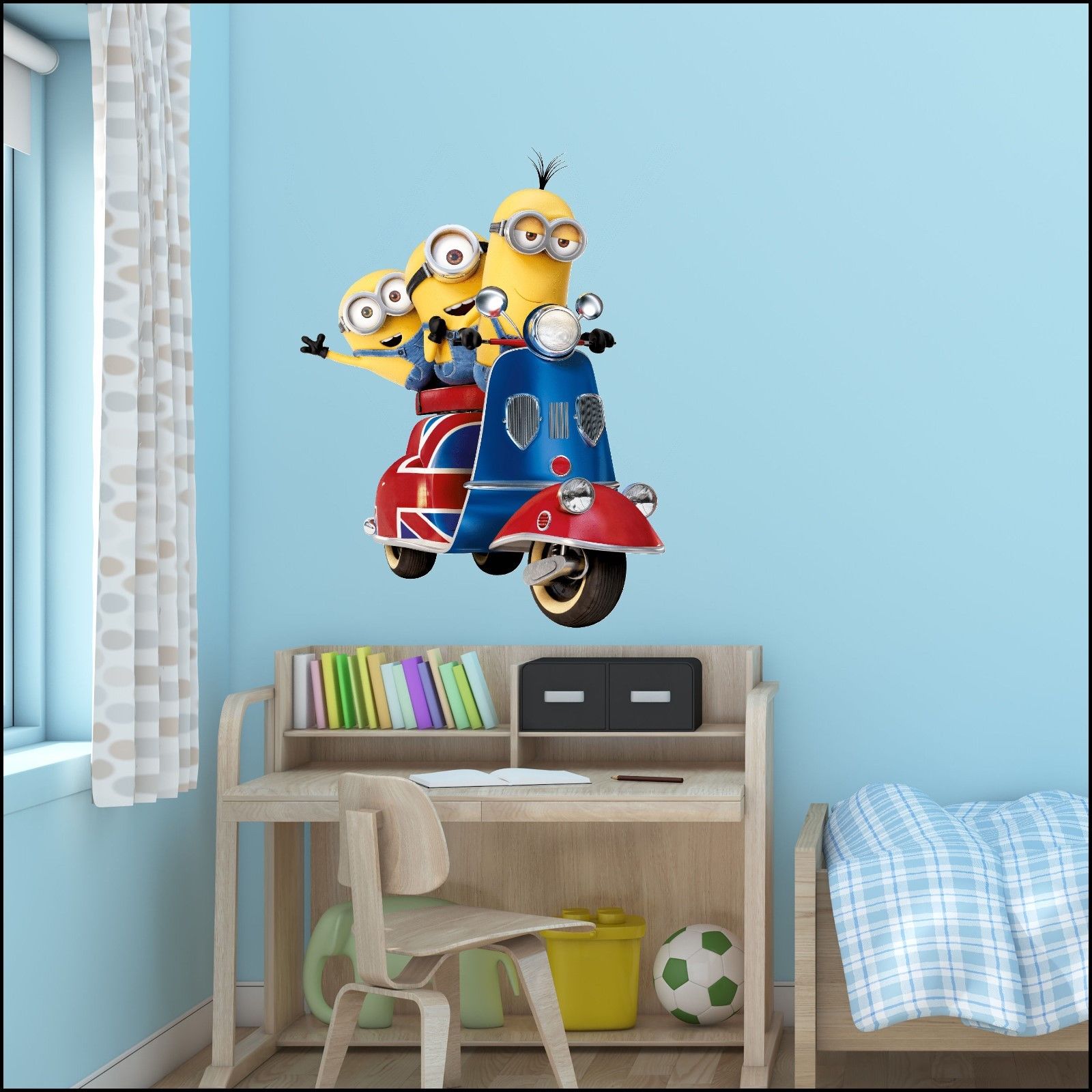 3 Minions Despicable ME 2 Removable wall stickers Decal Room Decor Movie UK 