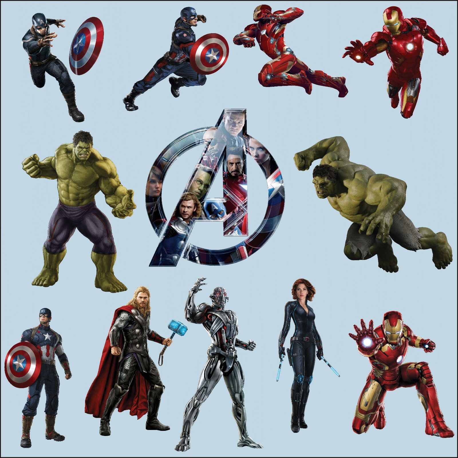 The Avengers Marvel Hero Age of Ultron Vinyl Wall Sticker Bedroom Decal XXL 1 m 