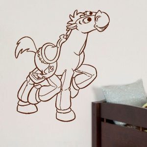 LARGE TOY STORY 3 WOODY BULLSEYE CHILDREN BEDROOM WALL ART STICKER POSTER DECAL 
